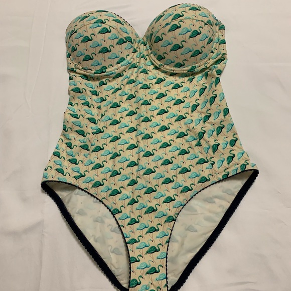 Tory Burch Sanibel Flamingo One Piece Swimsuit S - Picture 4 of 8